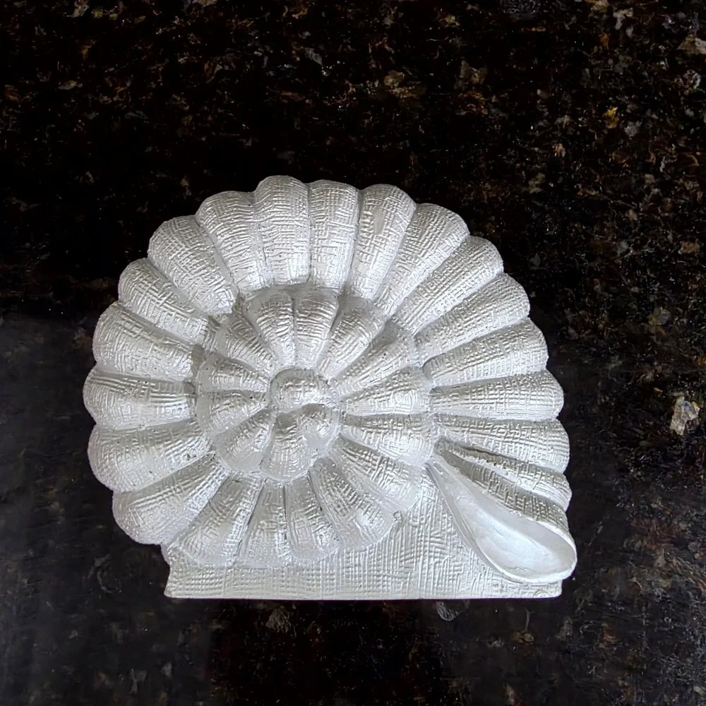 Bathroom Accessory Set White Seashell Soap Dispenser Nautical‎ Tropical seaside